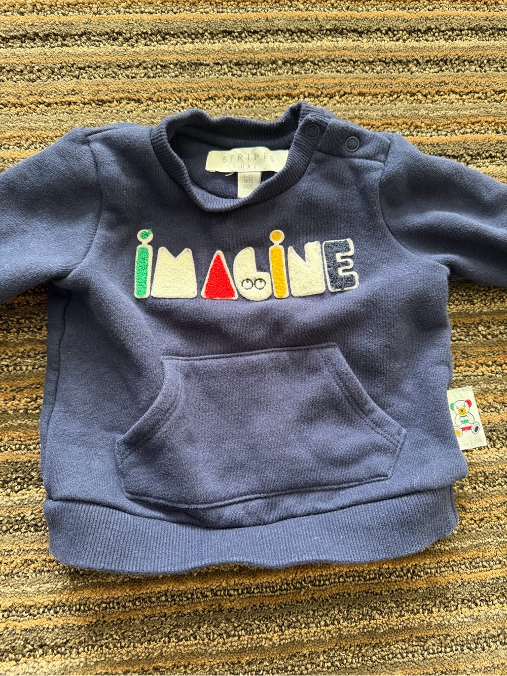 HBC Navy 'Imagine' Graphic Pullover Baby Sweatshirt - Picture 3 of 5